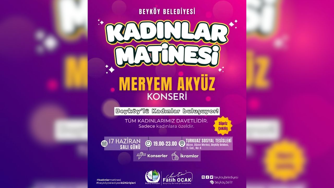 BEYKÖYLÜ KADINLAR TURKUAZ SOSYAL TESİSLERİ'NDE MATİNEDE BULUŞUYOR