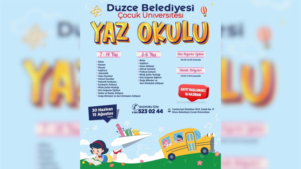 ÇOCUK ÜNİVERSİTESİ'NDE YAZ MARATONU BAŞLIYOR