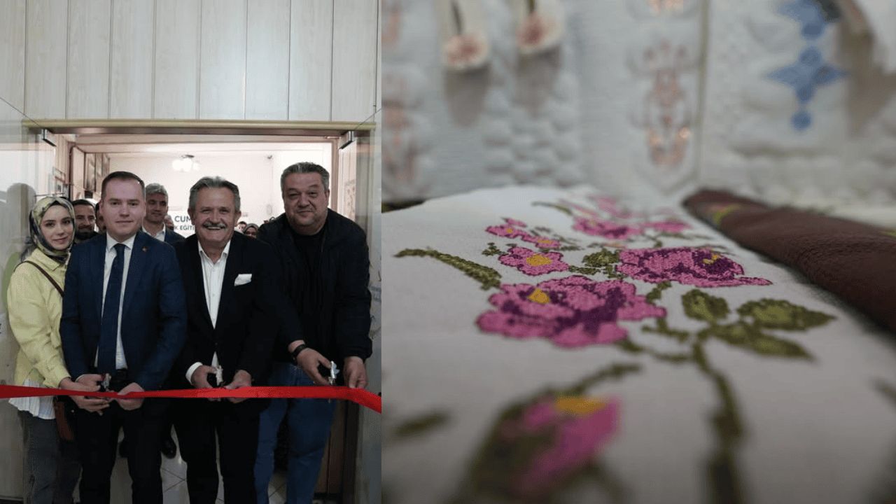CUMAYERİ'NDE HAYATA BOYU ÖĞRENME HAFTASI'NDA EL EMEĞİ SERGİSİ AÇILDI