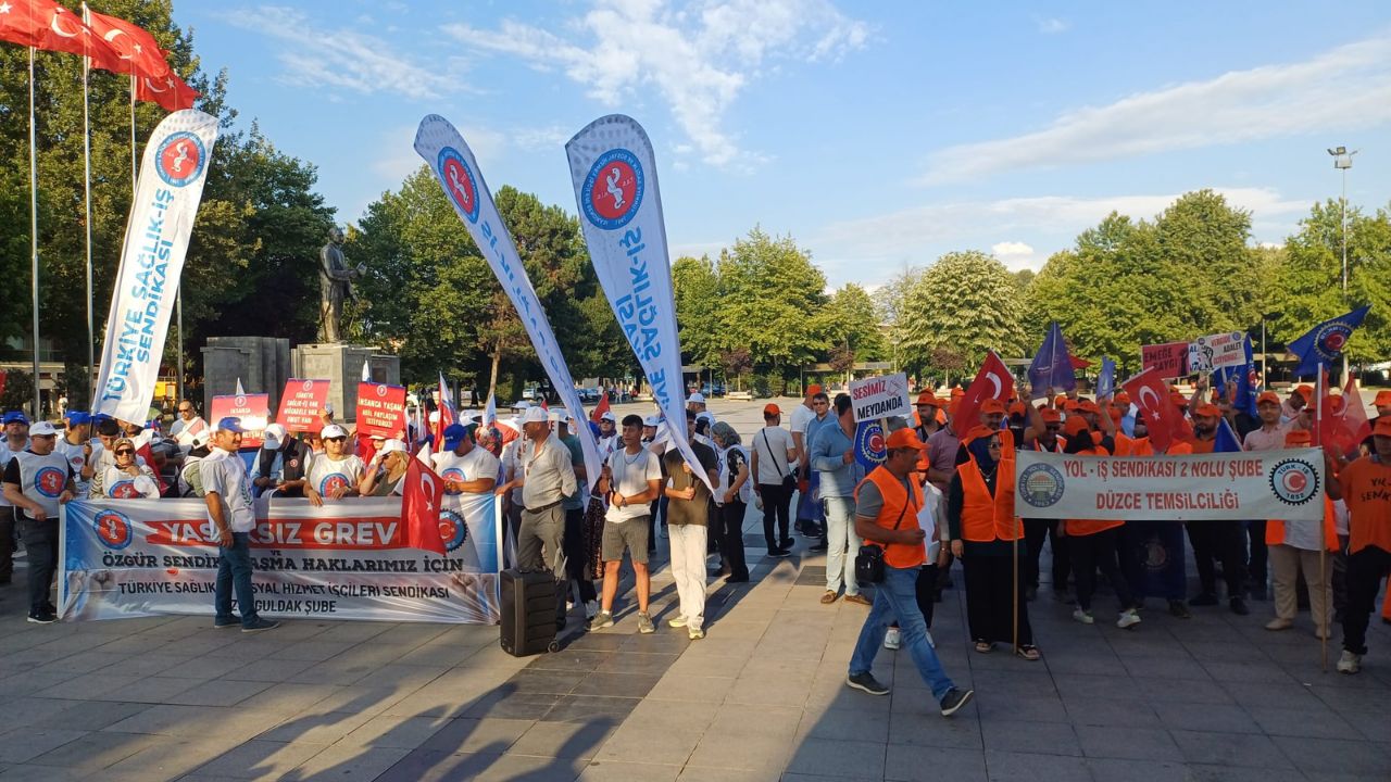 Düzce'de Emekçilerden Güçlü Tepki ''Yaşasın Onurlu Mücadelemiz''