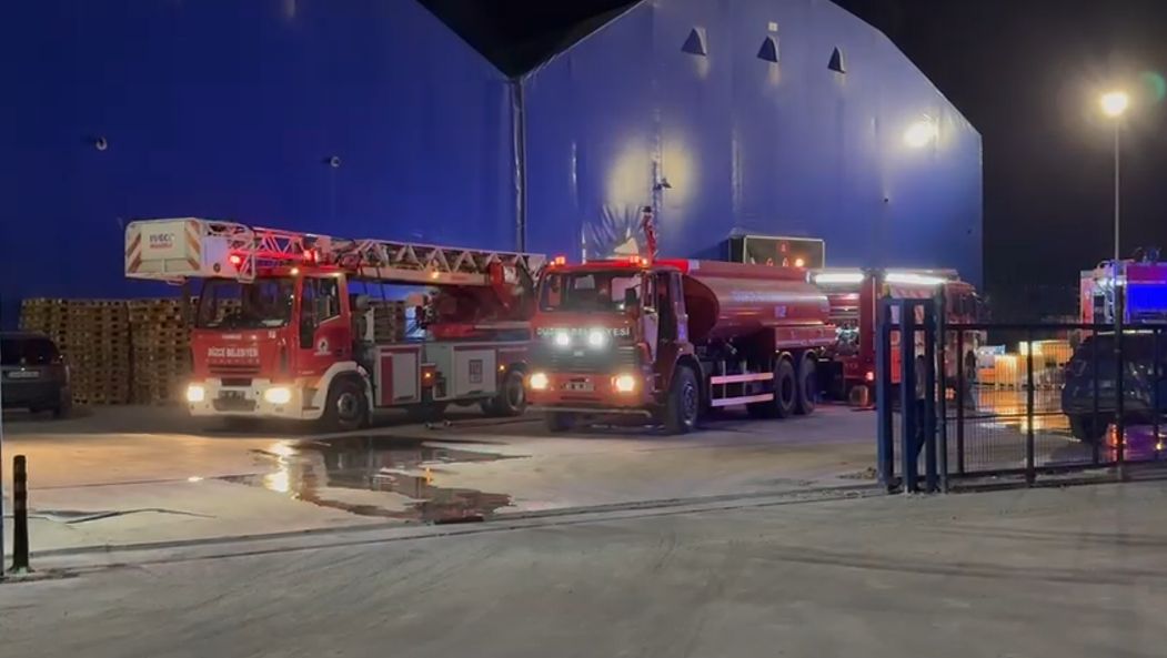 Düzce'de Fabrikada Yangın Paniği