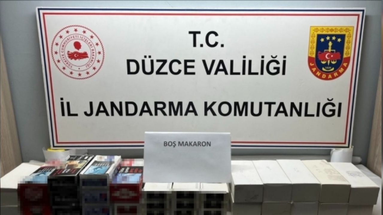 Düzce'de Kaçakçılık Operasyonu; 86 Bin Makaron Ele Geçirildi