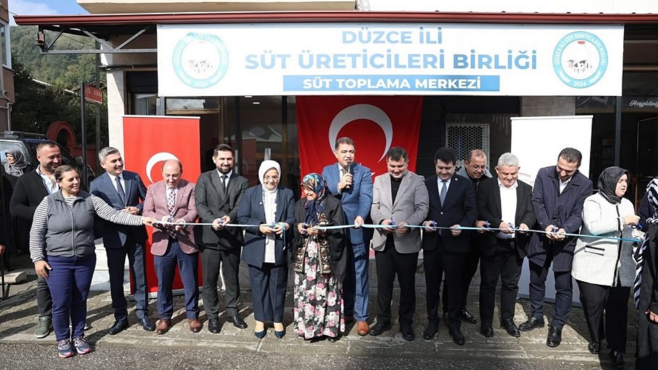 Düzce'de Süt Toplama Merkezi Hizmete Açıldı