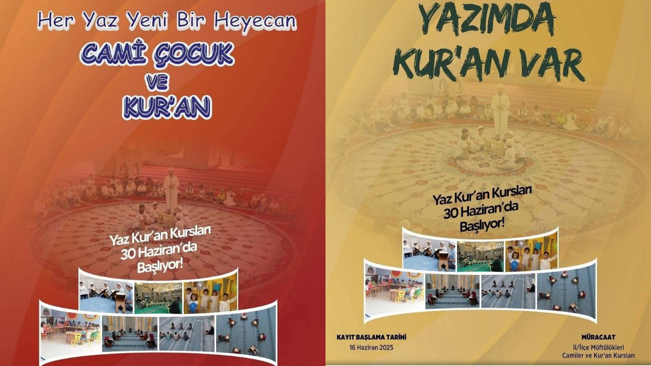 DÜZCE'DE YAZ KUR'AN KURSLARI 30 HAZİRAN'DA BAŞLIYOR
