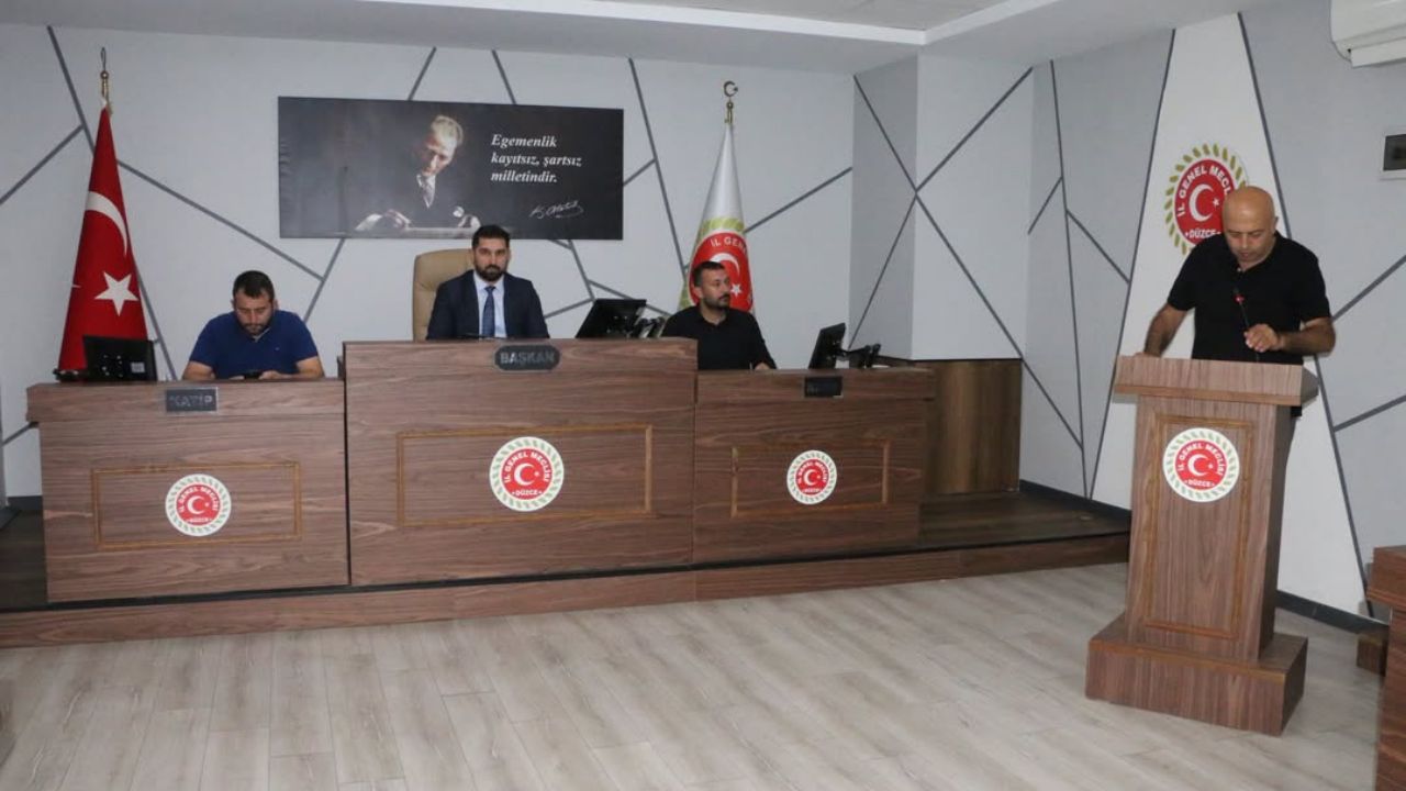Düzce İl Genel Meclisi Ağustos Oturumları Tamamlandı