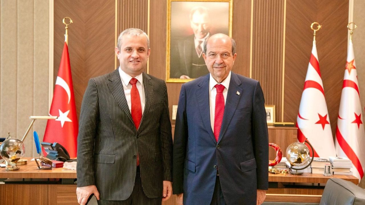 Düzceli İş İnsanı Abdülkerim Kaval'dan KKTC Cumhurbaşkanı Ersin Tatar'a Destek Ziyareti