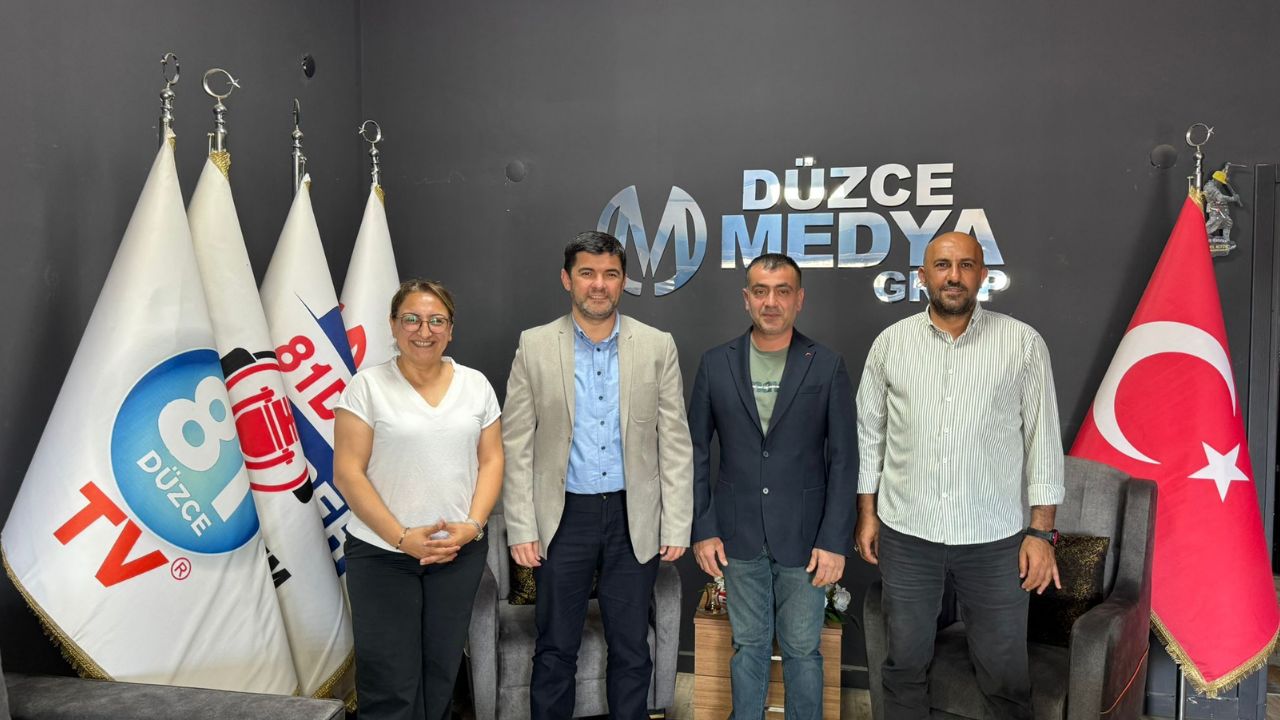 İYİ PARTİ HEYETİNDEN DÜZCE MEDYA GRUP'A  ZİYARET