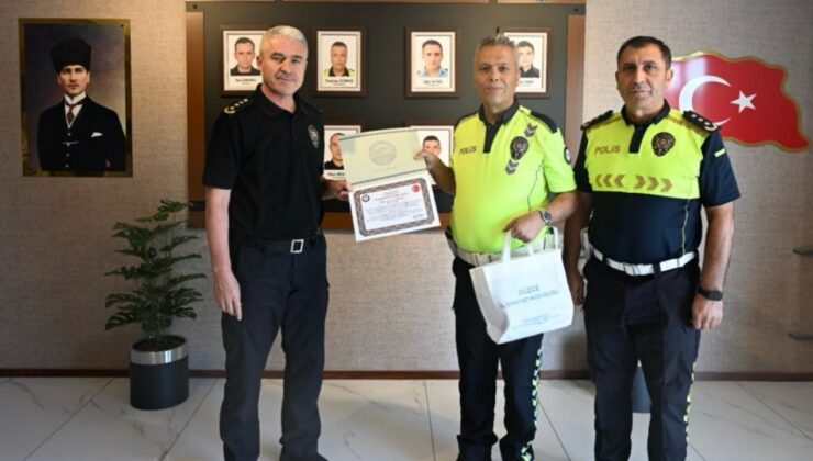 Düzce Emniyeti’nde Başarı Ödülsüz Kalmadı