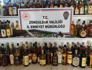 Kilimli’de Kaçak Alkol ve Ruhsatsız Silah Operasyonu