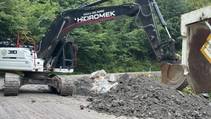 Heyelan Sonrası Grup Yolunda Stabilizasyon Sağlandı